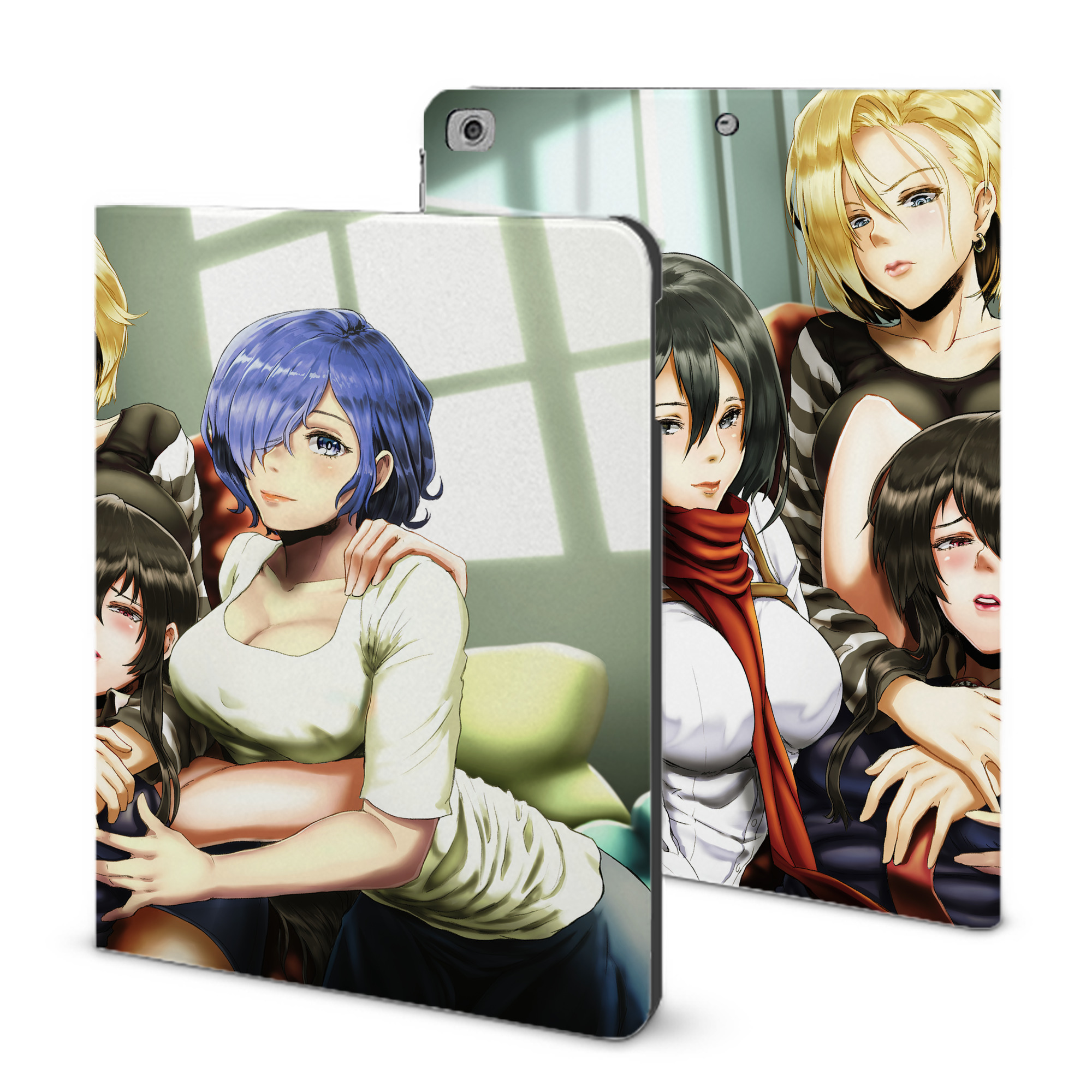 （画像用） 進撃の巨人 Attack on Titan IPad ケース ブック型 PUレザー TPU 耐衝撃 軽量 薄型 ペン収納なし 全面保護 IPad 各モデル対応